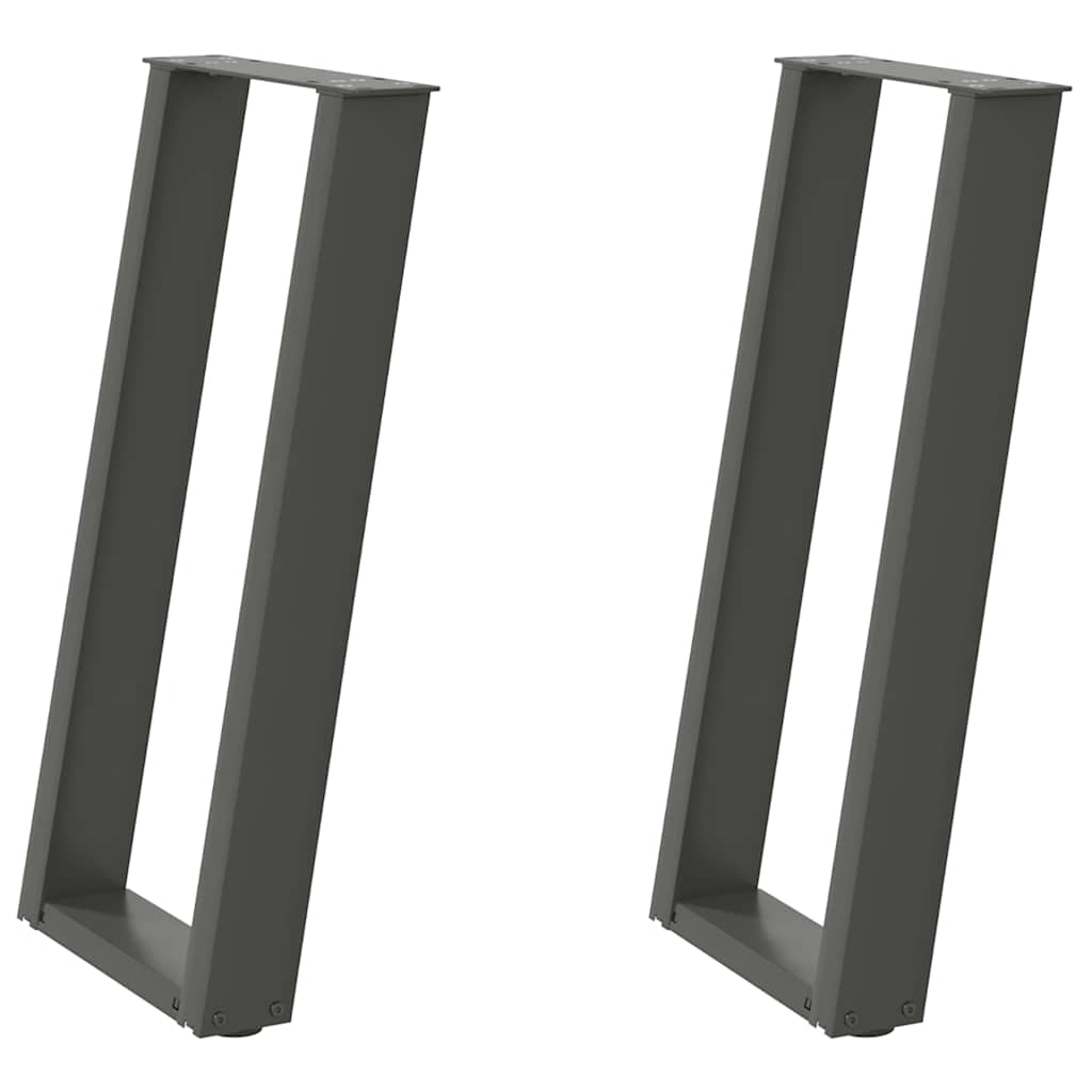 vidaXL Console Table Legs U-Shaped 2 pcs Anthracite 28x(72-73) cm Steel 2