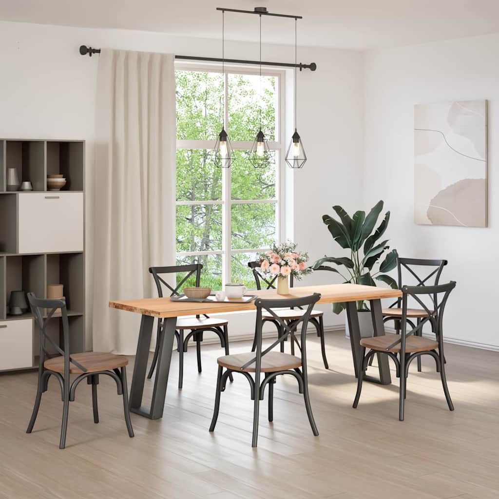 vidaXL Console Table Legs U-Shaped 2 pcs Anthracite 28x(72-73) cm Steel 3