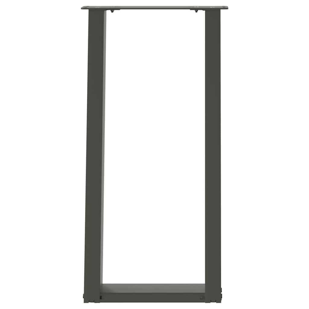 vidaXL Console Table Legs U-Shaped 2 pcs Anthracite 28x(72-73) cm Steel 5