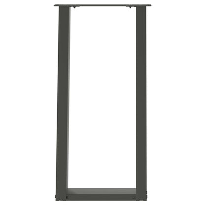 vidaXL Console Table Legs U-Shaped 2 pcs Anthracite 28x(72-73) cm Steel 5