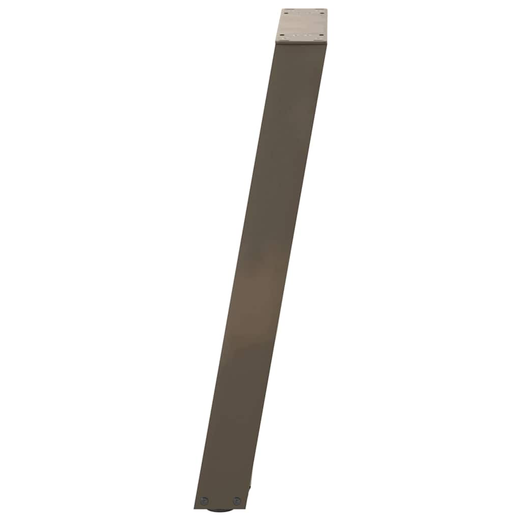 vidaXL Console Table Legs U-Shaped 2 pcs Natural Steel 28x(72-73) cm Steel 6