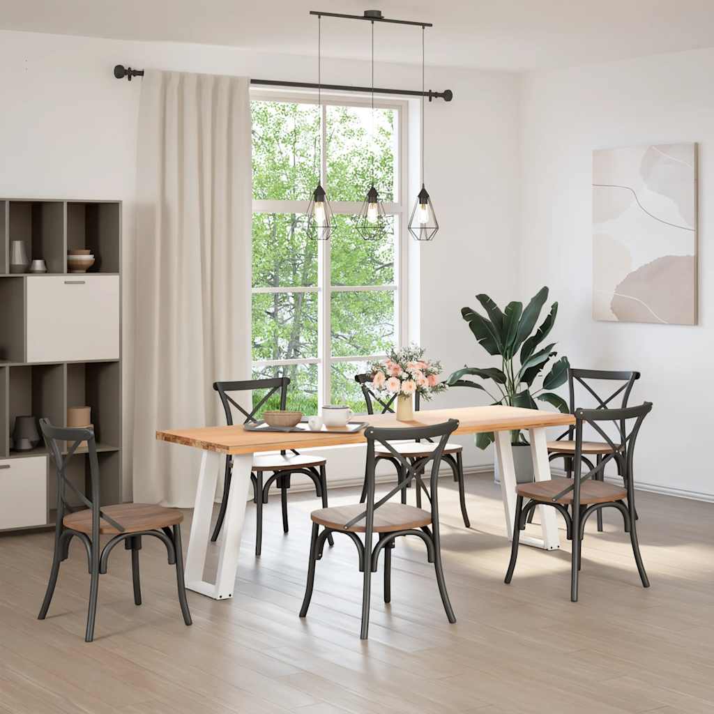 vidaXL Console Table Legs U-Shaped 2 pcs White 38x(72-73) cm Steel 3