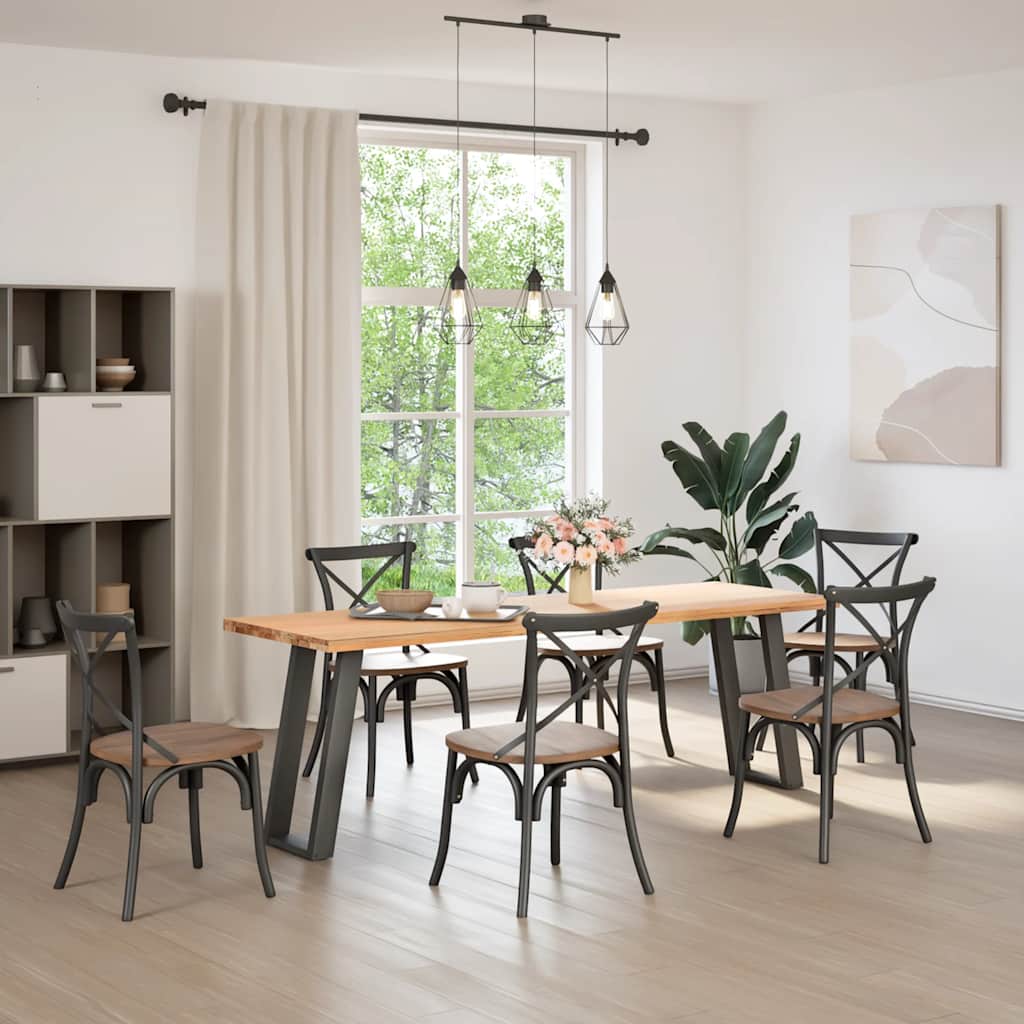 vidaXL Console Table Legs U-Shaped 2 pcs Anthracite 38x(72-73) cm Steel 3