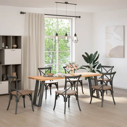 vidaXL Console Table Legs U-Shaped 2 pcs Anthracite 38x(72-73) cm Steel 3