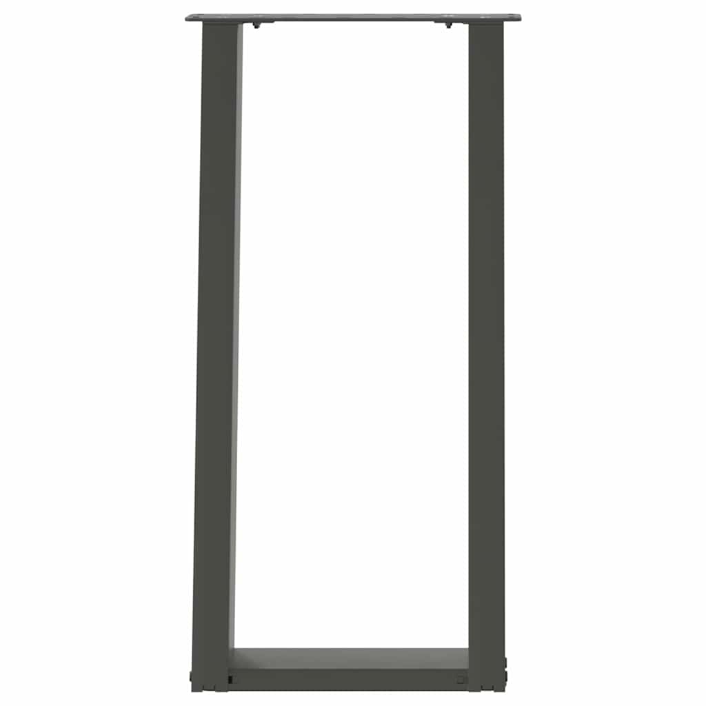 vidaXL Console Table Legs U-Shaped 2 pcs Anthracite 38x(72-73) cm Steel 5