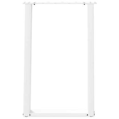 vidaXL Dining Table Legs U-Shaped 2 pcs White 50x(72-73) cm Steel 5