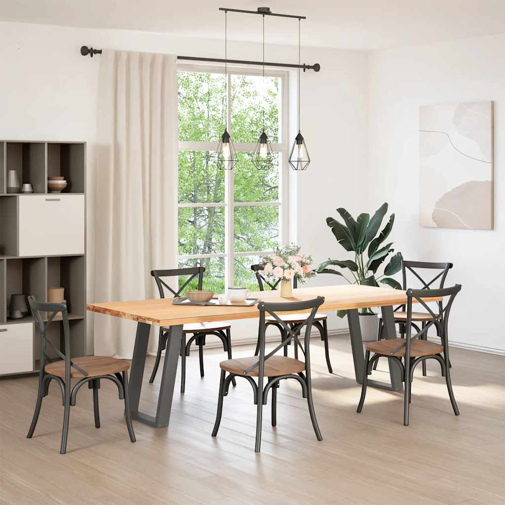 vidaXL Dining Table Legs U-Shaped 2 pcs Anthracite 50x(72-73) cm Steel 3