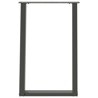 vidaXL Dining Table Legs U-Shaped 2 pcs Anthracite 50x(72-73) cm Steel 5
