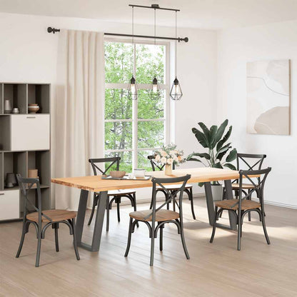vidaXL Dining Table Legs U-Shaped 2 pcs Anthracite 60x(72-73) cm Steel 3