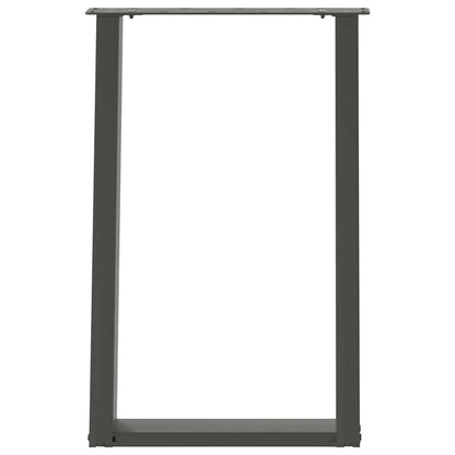 vidaXL Dining Table Legs U-Shaped 2 pcs Anthracite 60x(72-73) cm Steel 5