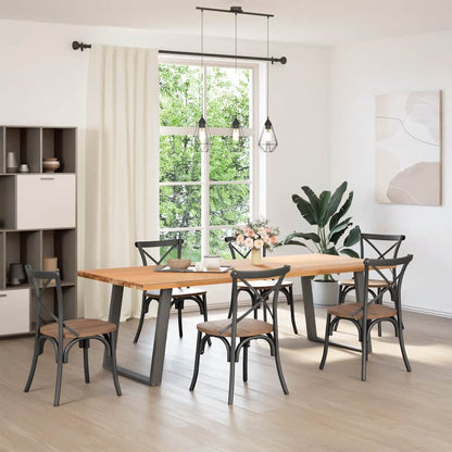 vidaXL Dining Table Legs U-Shaped 2 pcs Anthracite 80x(72-73) cm Steel 3
