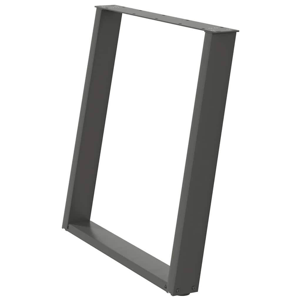 vidaXL Dining Table Legs U-Shaped 2 pcs Anthracite 80x(72-73) cm Steel 4