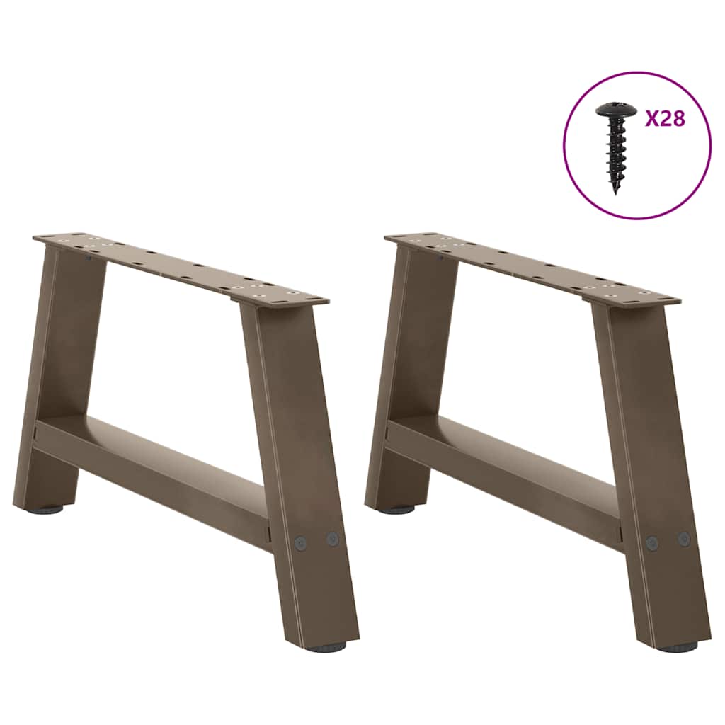 vidaXL Coffee Table Legs A-Shaped 2 pcs 60x(30-31) cm Steel 3