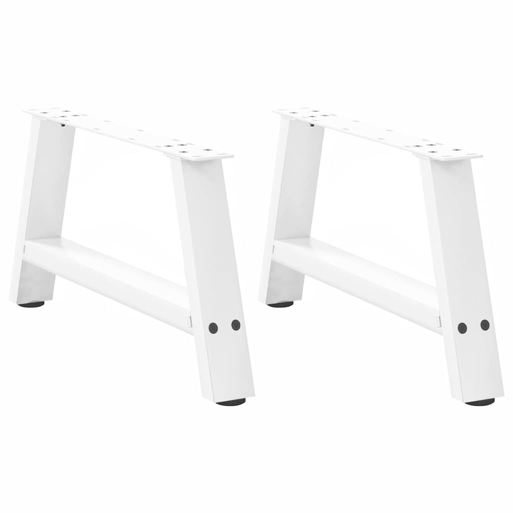 vidaXL Coffee Table Legs A-Shaped 2 pcs White 70x(30-31) cm Steel 1