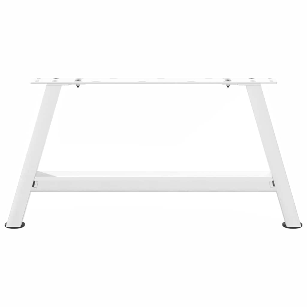vidaXL Coffee Table Legs A-Shaped 2 pcs White 70x(30-31) cm Steel 5