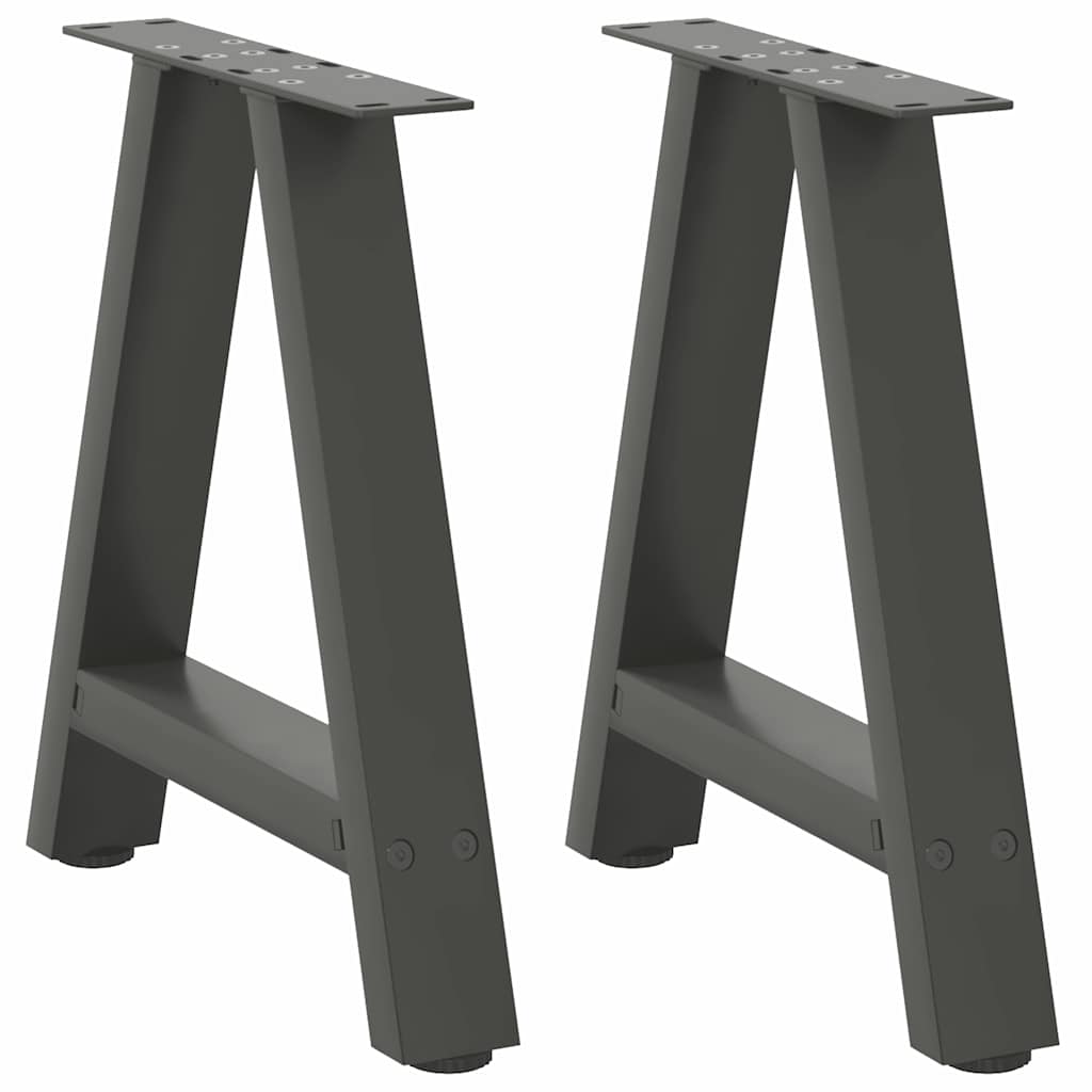 vidaXL Coffee Table Legs A-Shaped 2 pcs Anthracite 50x(42-43) cm Steel 1