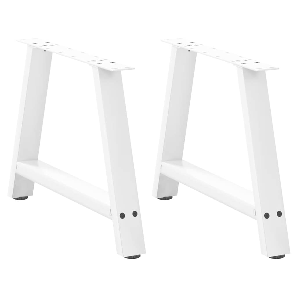 vidaXL Coffee Table Legs A-Shaped 2 pcs White 60x(42-43) cm Steel 1