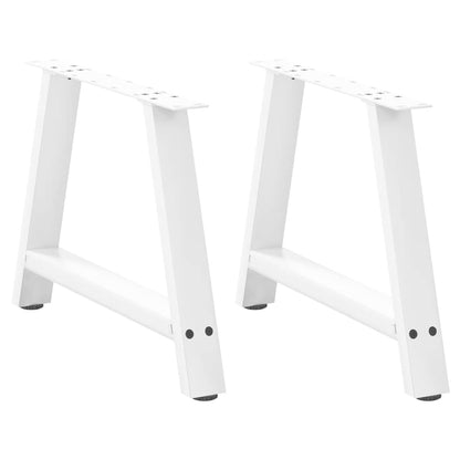 vidaXL Coffee Table Legs A-Shaped 2 pcs White 60x(42-43) cm Steel 1