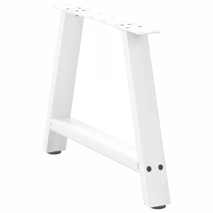 vidaXL Coffee Table Legs A-Shaped 2 pcs White 60x(42-43) cm Steel 4