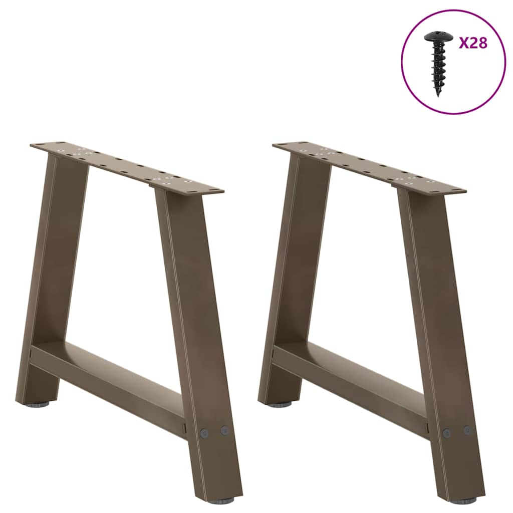 vidaXL Coffee Table Legs A-Shaped 2 pcs 60x(42-43) cm Steel 3