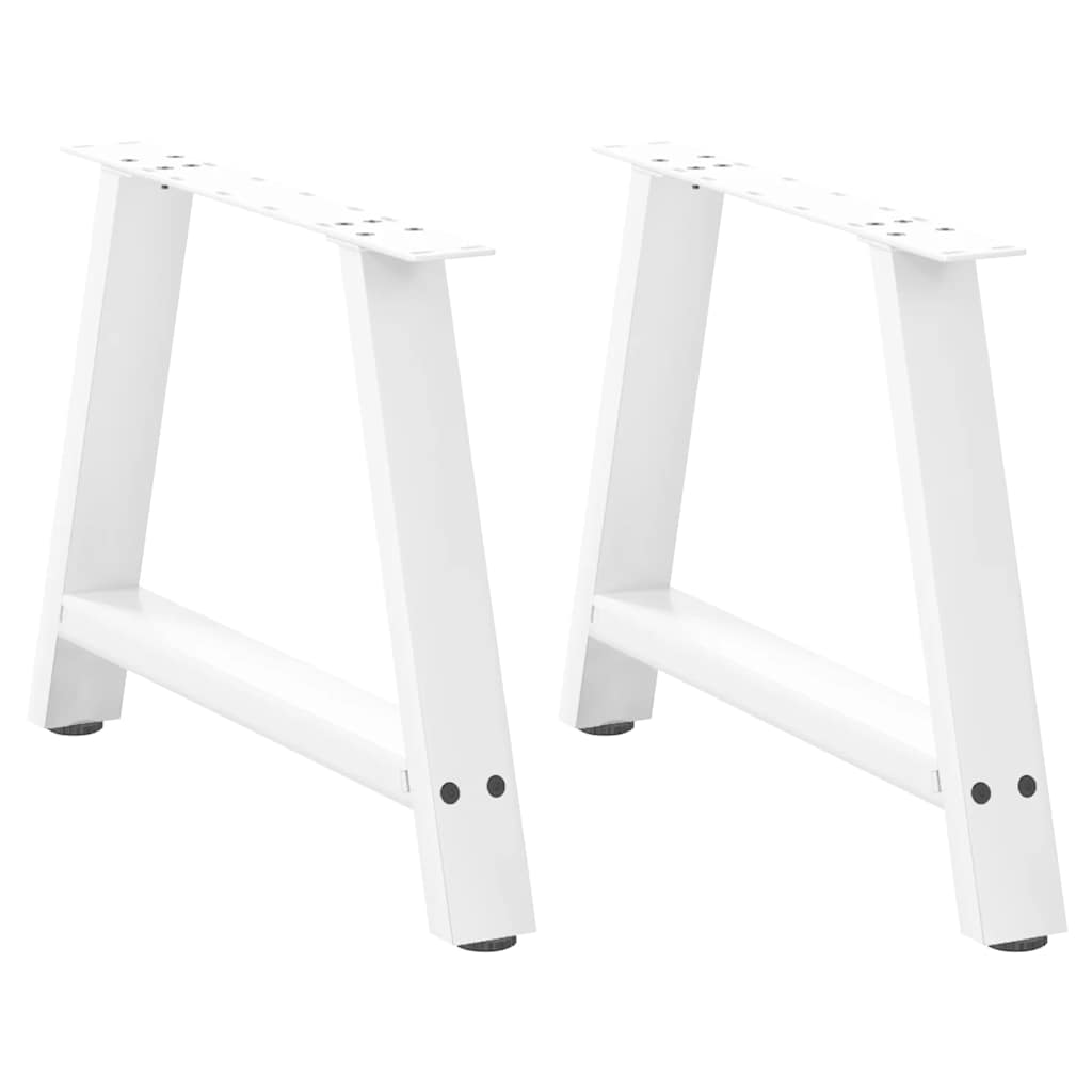 vidaXL Coffee Table Legs A-Shaped 2 pcs White 70x(42-43) cm Steel 1