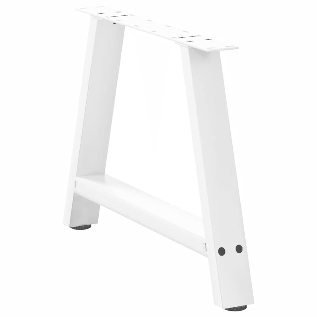 vidaXL Coffee Table Legs A-Shaped 2 pcs White 70x(42-43) cm Steel 4