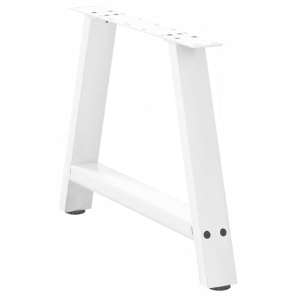 vidaXL Coffee Table Legs A-Shaped 2 pcs White 70x(42-43) cm Steel 4