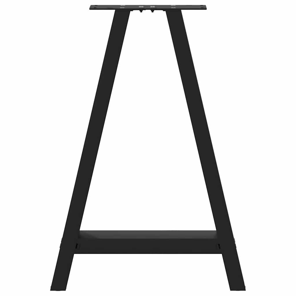 vidaXL Dining Table Legs A-Shaped 2 pcs Black 50x(72-73) cm Steel 5