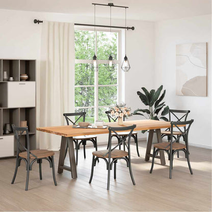 vidaXL Dining Table Legs A-Shaped 2 pcs 50x(72-73) cm Steel 2