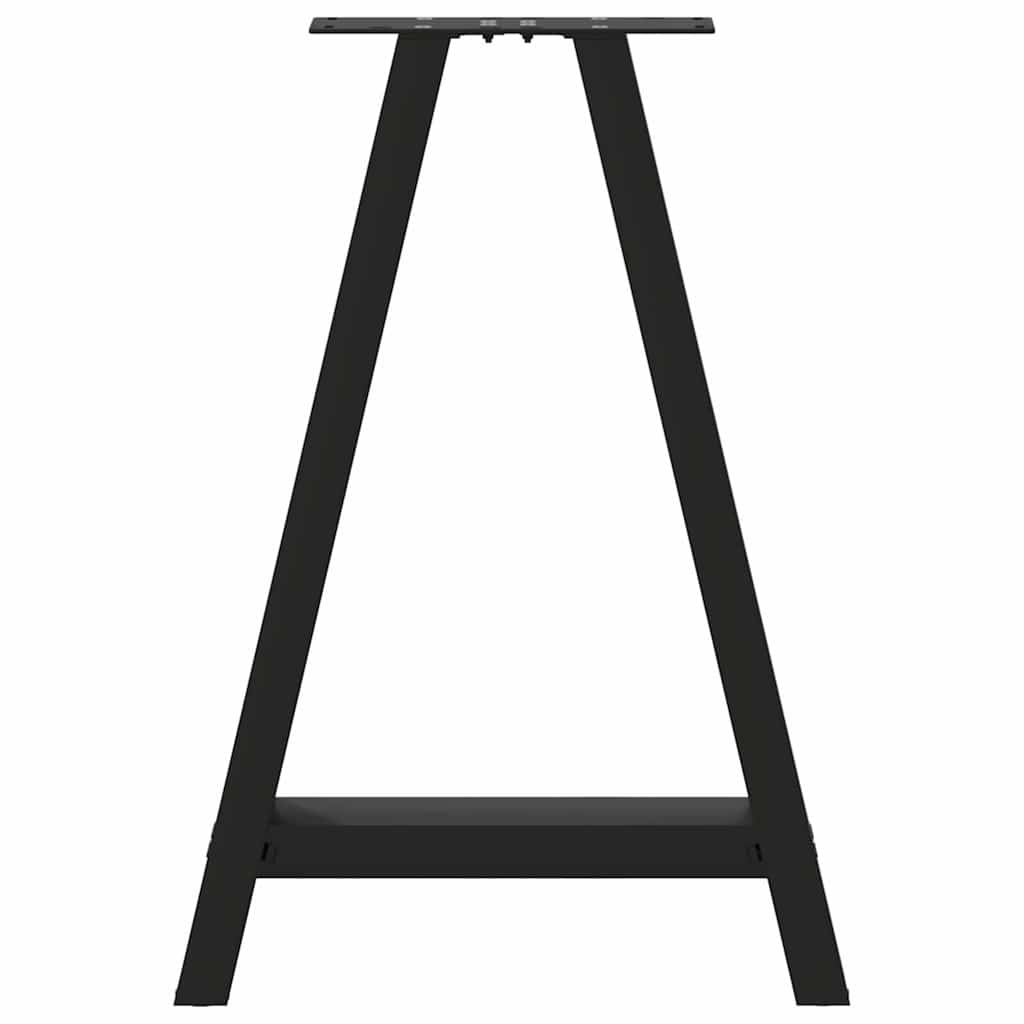 vidaXL Dining Table Legs A-Shaped 2 pcs Black 60x(72-73) cm Steel 5