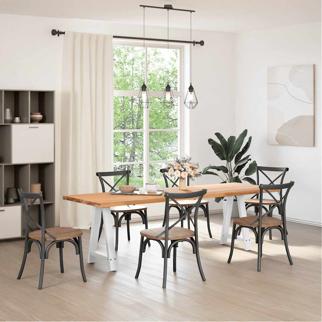 vidaXL Dining Table Legs A-Shaped 2 pcs White 60x(72-73) cm Steel 1