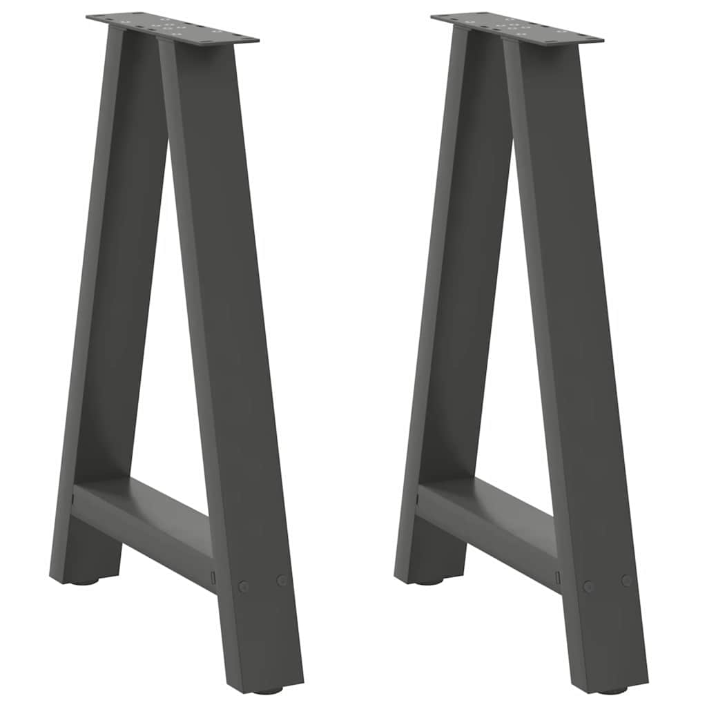 vidaXL Dining Table Legs A-Shaped 2 pcs Anthracite 60x(72-73) cm Steel 1