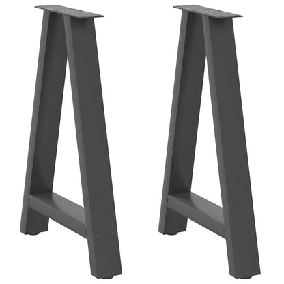 vidaXL Dining Table Legs A-Shaped 2 pcs Anthracite 60x(72-73) cm Steel 1