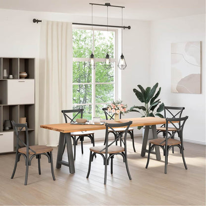 vidaXL Dining Table Legs A-Shaped 2 pcs Anthracite 60x(72-73) cm Steel 2