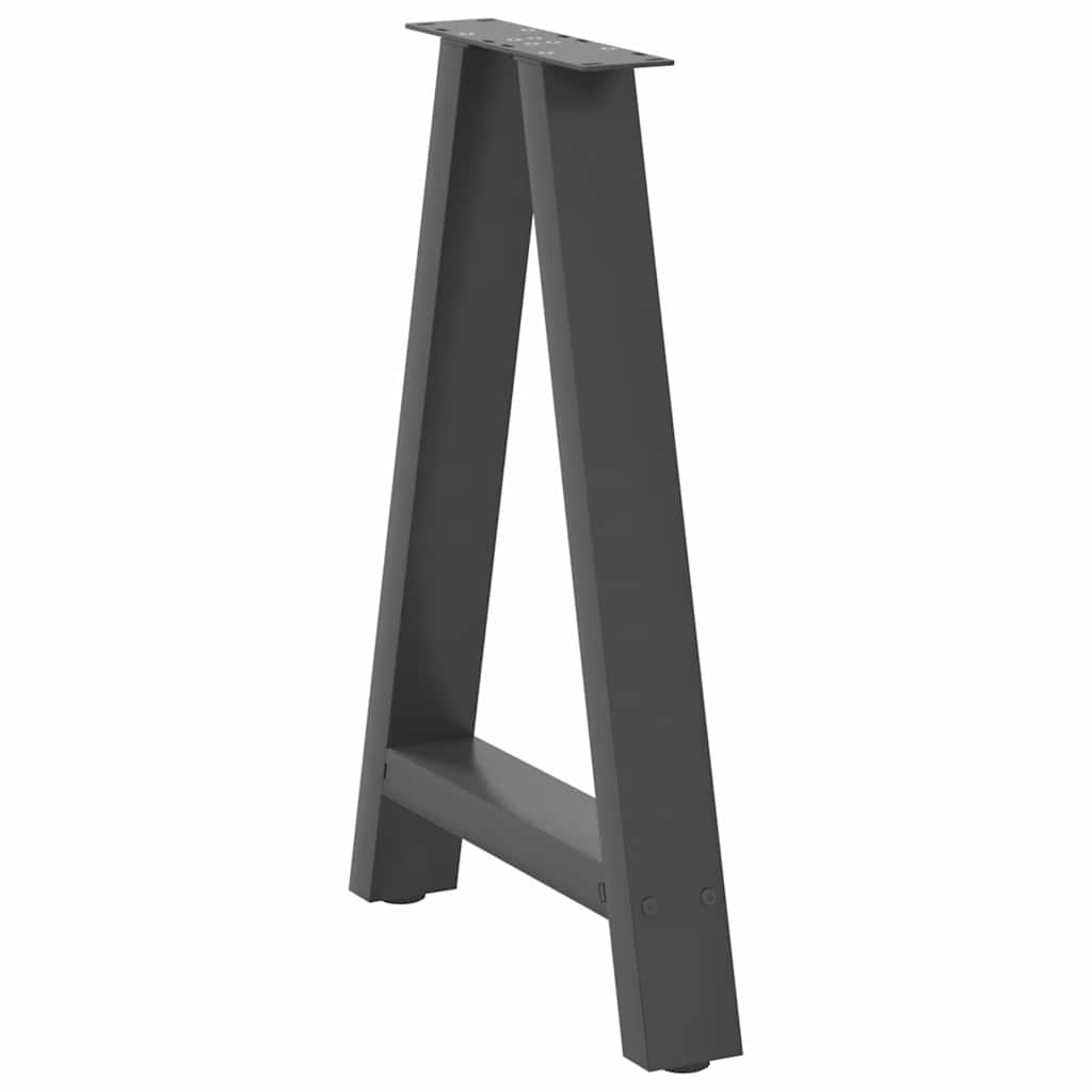 vidaXL Dining Table Legs A-Shaped 2 pcs Anthracite 60x(72-73) cm Steel 4
