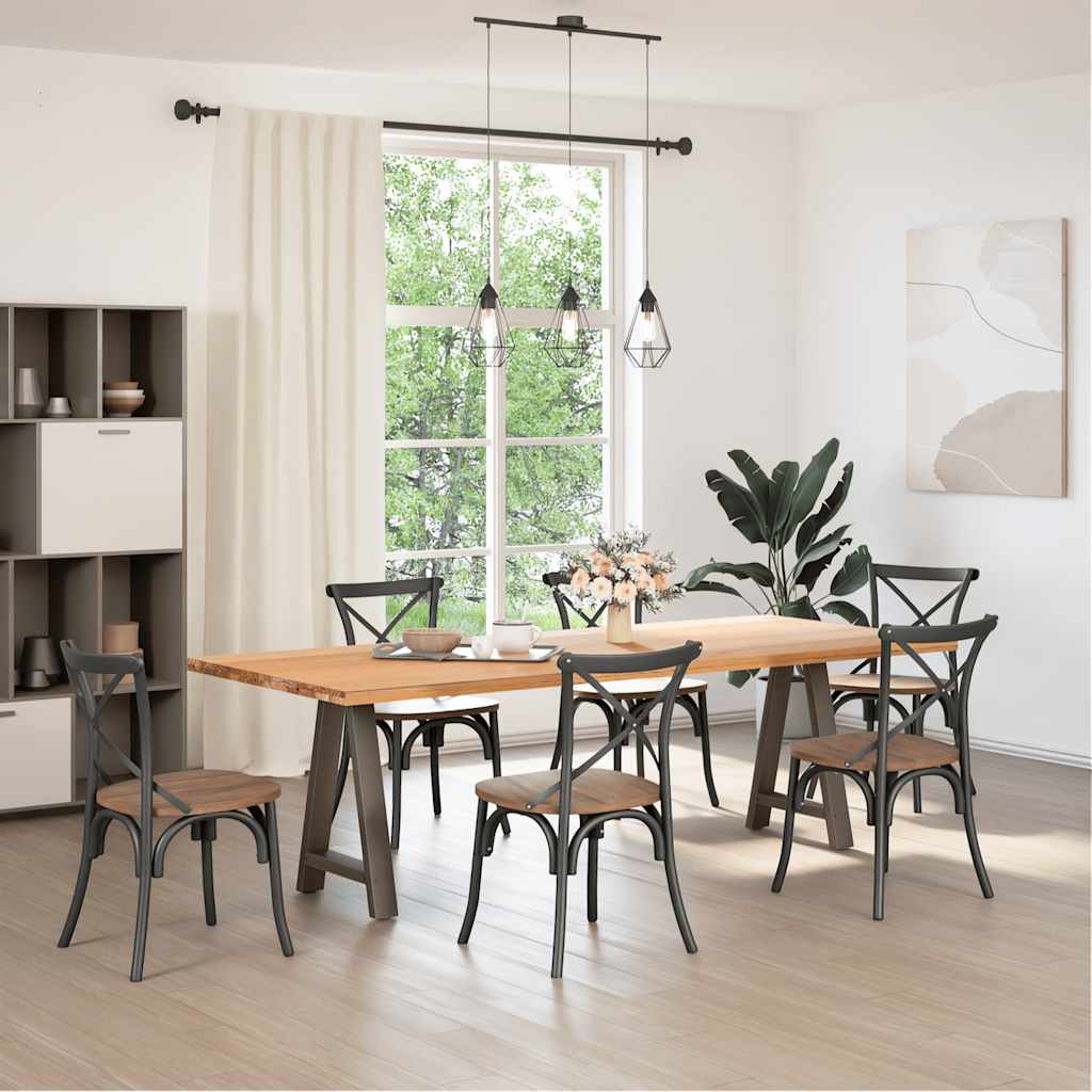 vidaXL Dining Table Legs A-Shaped 2 pcs 60x(72-73) cm Steel 2