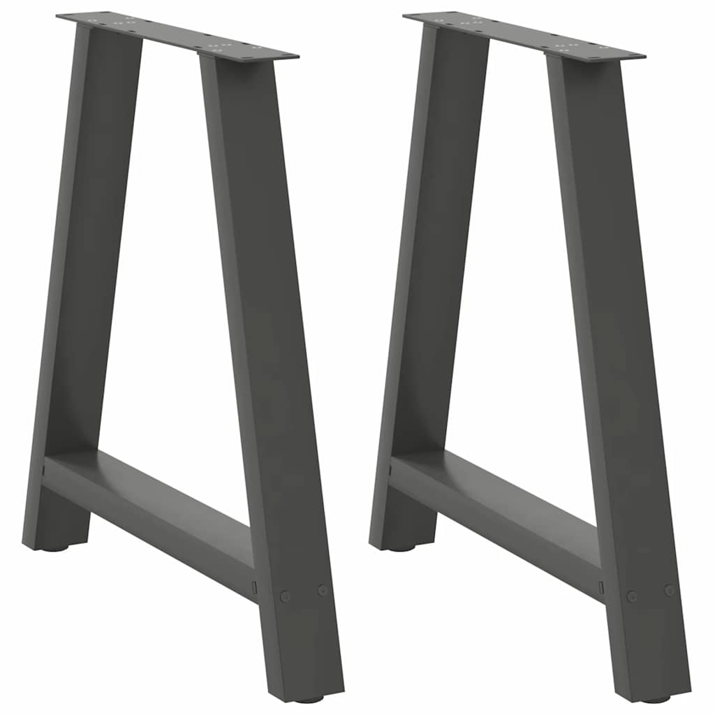 Coffee Table Legs A-Shaped 2 pcs Steel Anthracite 70 x (72-73) cm