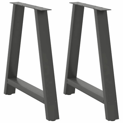 Coffee Table Legs A-Shaped 2 pcs Steel Anthracite 70 x (72-73) cm