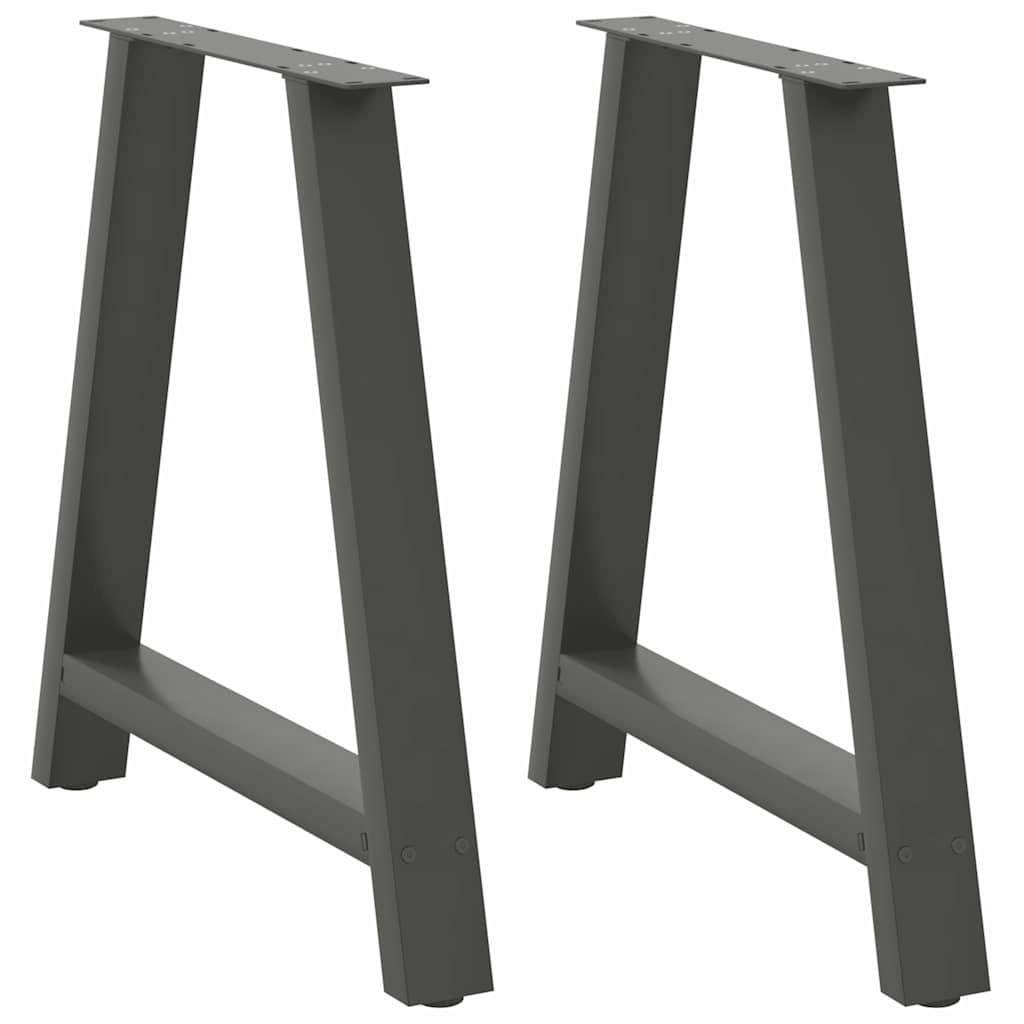 Coffee Table Legs A-Shaped 2 pcs Steel Anthracite 80 x (72-73) cm