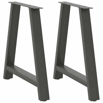 Coffee Table Legs A-Shaped 2 pcs Steel Anthracite 80 x (72-73) cm