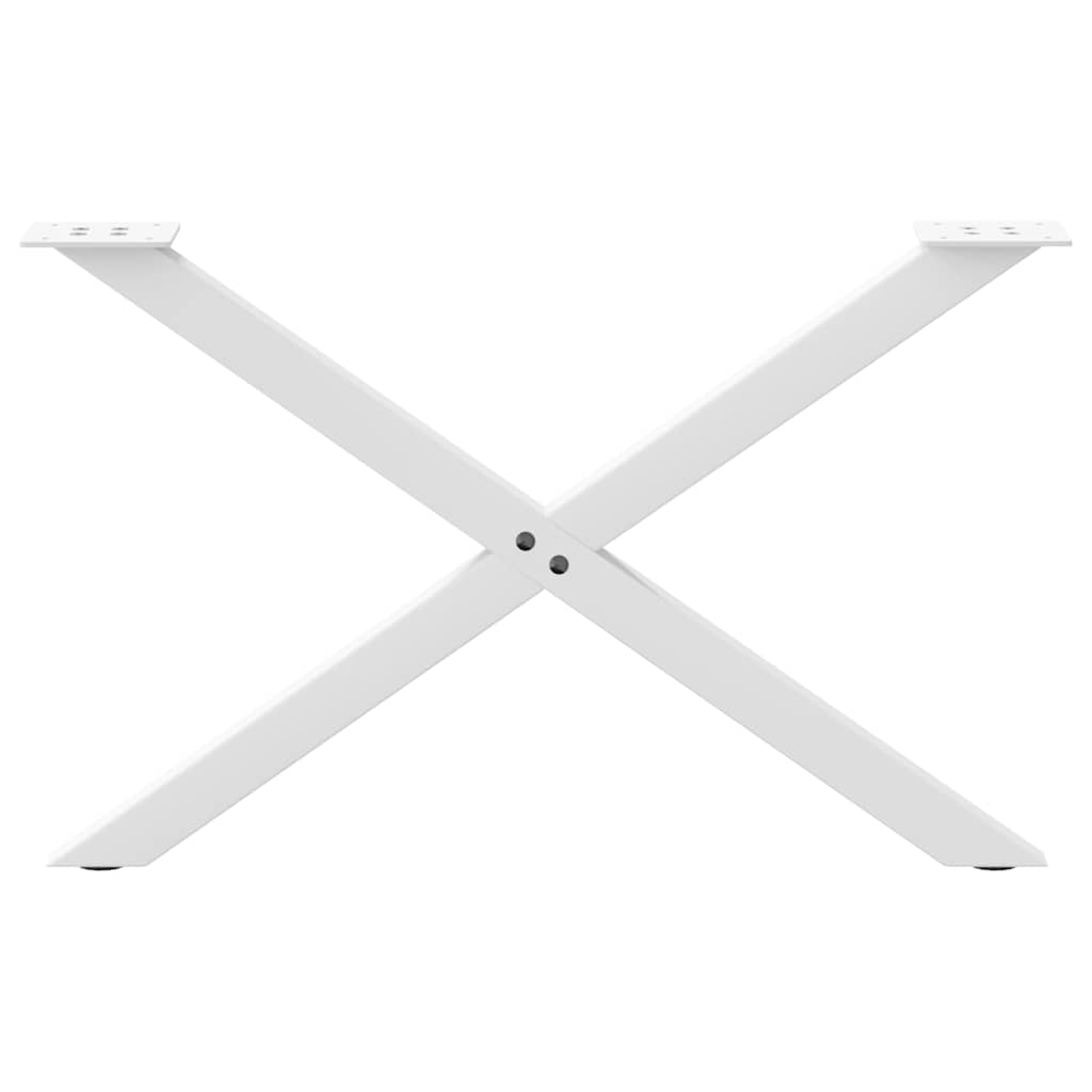 vidaXL Coffee Table Legs X-Shaped 2 pcs White 70x(42-43) cm Steel 4
