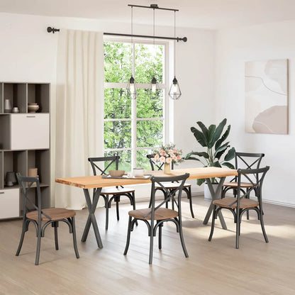 vidaXL Dining Table Legs X-Shaped 2 pcs Anthracite 50x(72-73) cm Steel 2