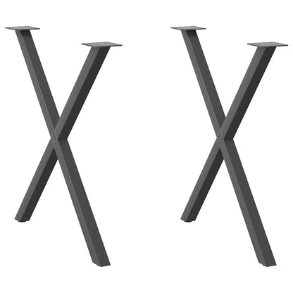 vidaXL Dining Table Legs X-Shaped 2 pcs Anthracite 70x(72-73) cm Steel 1