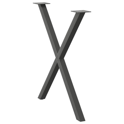 vidaXL Dining Table Legs X-Shaped 2 pcs Anthracite 70x(72-73) cm Steel 4