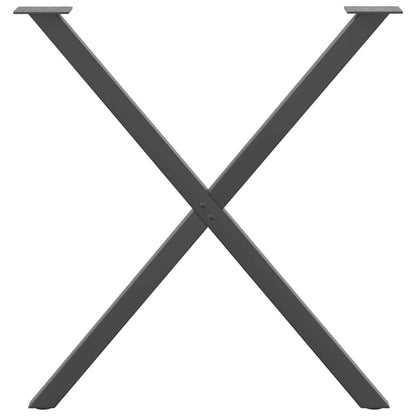 vidaXL Dining Table Legs X-Shaped 2 pcs Anthracite 70x(72-73) cm Steel 5