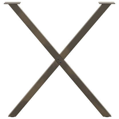 vidaXL Dining Table Legs X-Shaped 2 pcs Natural Steel 70x(72-73) cm 5