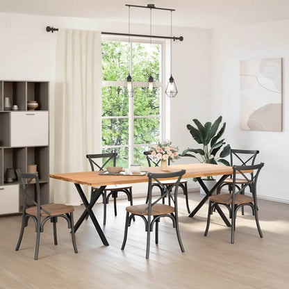 Coffee Table Legs X-Shaped 70x(42-43) Steel 2 pcs Black 90 x (72-73) cm (40 mm)