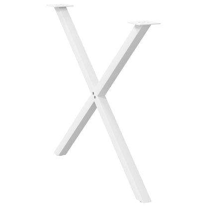 vidaXL Dining Table Legs X-Shaped 2 pcs White 90x(72-73) cm Steel 4