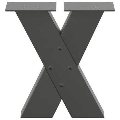 vidaXL Coffee Table Legs X-Shaped 2 pcs Anthracite 40x(30-31) cm Steel 5