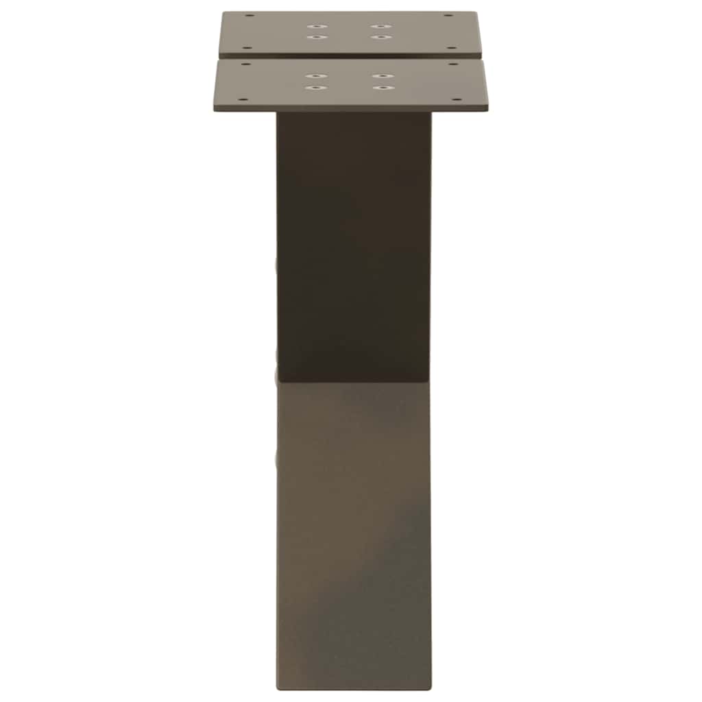 vidaXL Coffee Table Legs X-Shaped 2 pcs Natural Steel 40x(30-31) cm Steel 6